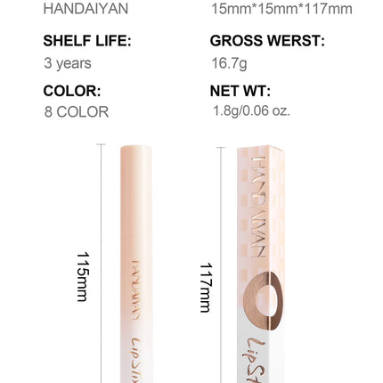 Long Lasting Press On Lipstick Jelly Mirror Tint Lip Gloss Smooth Honey Texture Moisturizing Lip Makeup Stix