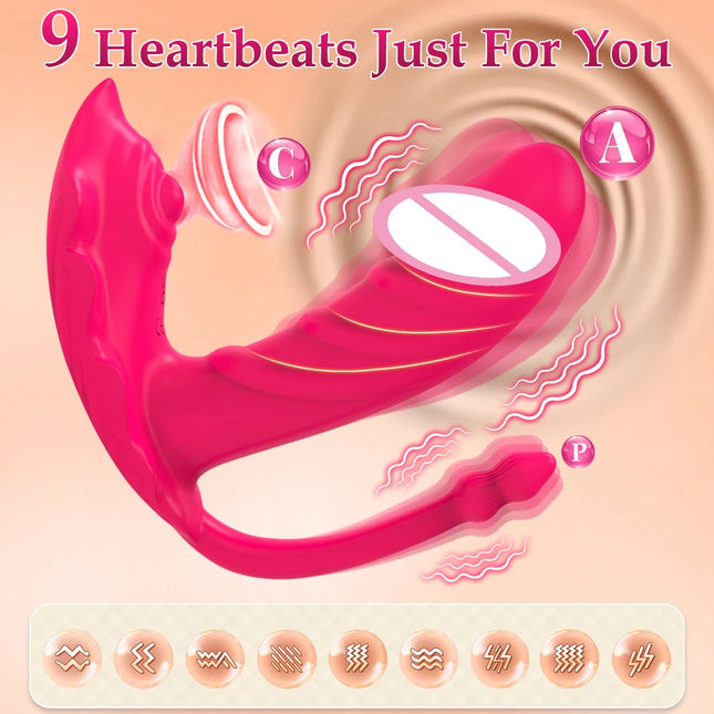 Wearable G Spot Dildo Vibrator Long Distance App Remote Control Panty Butterfly 9 Vibrating Mode Female Adult Sex Toys for Women