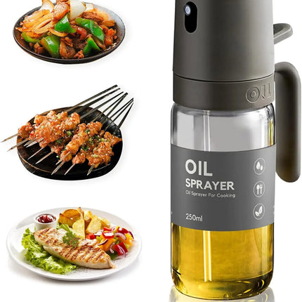 Kitchen Gadgets Oil Sprayer for Cooking 8.5oz Glass Oil Spray Bottle Cooking Oil Sprayer Olive Oil Sprayer Oil Dispenser