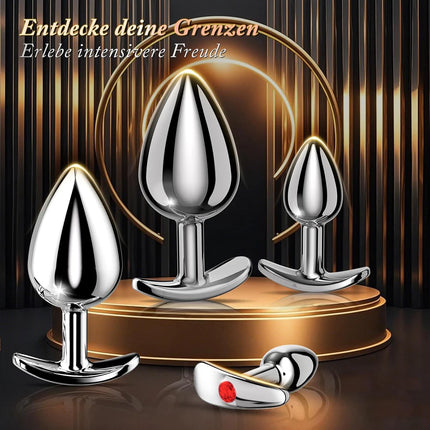 4 Sizes Metal Outdoor Anal Plug Stainless Steels Anchor Base Butt Plug Prostate Massager Anal Masturbator Dildos Adult Sex Toys