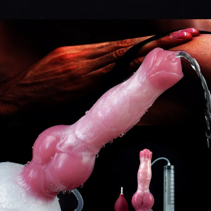 NNSX Ejaculation Dildo with Strong Sucker Wolf/Dog Anal Plug Silicone Adult Sex Toy Anal Dilator G-spot Massage Masturbation