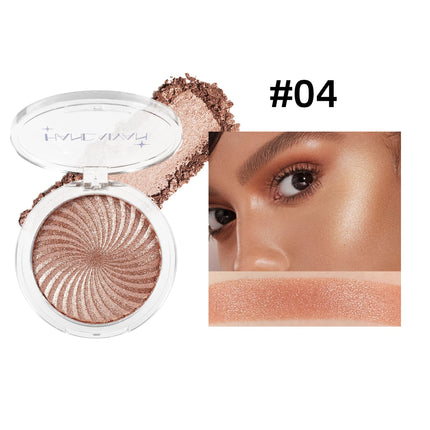 6Colors Face Brightening Highlighter Palette Monochrome Pearlescent Fine Glitter White Champagne Waterproof High Gloss Highlight