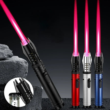Kitchen Cooking Powerful Metal Gas Lighter Windproof Torch Flame Jet Barbecue Smoking Accessories Cigar Lighters Men's Gift