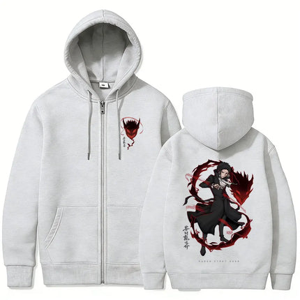 Anime Bungo Stray Dogs Ryunosuke Akutagawa Merch Zipper Hoodie Men Women Casual Vintage Zip Up Jacket Cosplay Zip Up Sweatshirt
