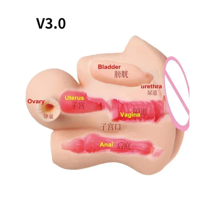 Male Masturbator Masturbation Penis Exercisers Realistic Uterus Inverted Mold with Realistic Hair Electric Peeable Sexy Toys성인용품