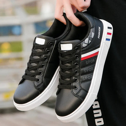 2024 Men's Casual Sneakers New Fashion Lace-up White Shoes Student Comfort Sports Plus Size Vulcanized Shoes Zapatillas De Hombre