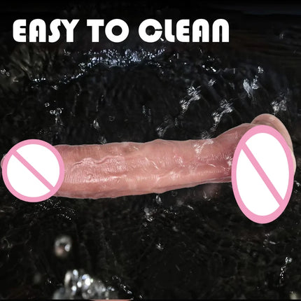 Soft Realistic Thick Huge Dildo Gay Adults Sex Toy for Women Suction Cup Big Dick Anal Plug Vaginal Masturbators Silicone Penis