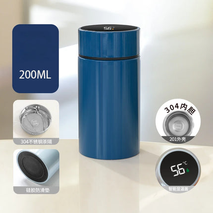 Smart Mini Pocket Thermos Cup 200ml Temperature Display Water Bottle Stainless Steel Vacuum Flasks Thermoses with Filter