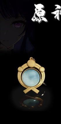 New Teyvat Vision Fontaine Water God Focalors Lyney and Lynette Keychain Luminous 7 Element Eye Of Original God Toy KeyRing