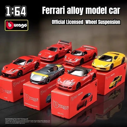 Bburago 1:64 Ferrari Series,SP3 458 599 ENZO F12 SF90 812 Alloy Diecast Models,Mini Simulation Cars Gift Set