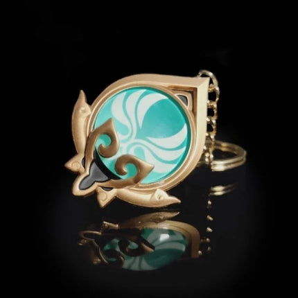 New Teyvat Vision Fontaine Water God Focalors Lyney and Lynette Keychain Luminous 7 Element Eye Of Original God Toy KeyRing