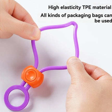 10pc Snack Sealing Rope, Colorful Sealing Strap, Food Preservation Sealing Clip, Creative Bundling Strap, Multifunctional Pull Ring Buckle