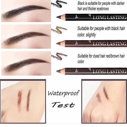 6/12Pcs Eye Brow Pencil Waterproof Professional Women Eye Makeup Pen Easy Color Natural Black Cosmetic Beauty Eyebrow Tool