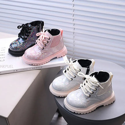 Winter Girls New Short Boots Children British Style Soft Sole Lightweight Boots Ankle-high Unisex Boys Shoes Size 21-30