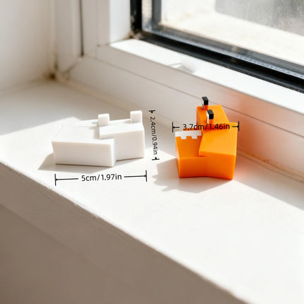 2 Pieces - 3D Printed Sleeping Cube Fox Figurines, Indoor and Outdoor Table Decorations, Wedding, Birthday, Christmas, New Year Gifts, Party Favor Fillers