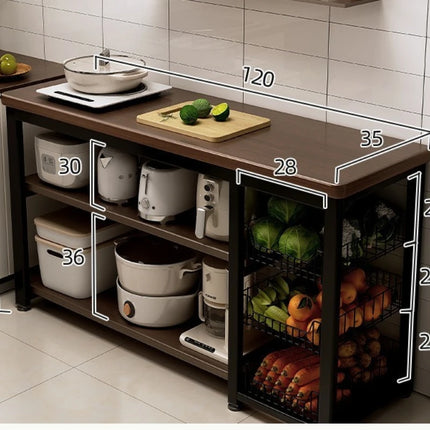 Multifunctional Storage Rack Thick Countertop Heavy Duty Shelf Unit for Kitchen Pantry Garage Home Furniture Organizer Cabinet