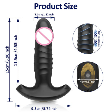 Thrusting Anal Vibrator Men Bluetooth APP Vibrator Remote Control Telescopic Prostate Massager Male Prostate Stimulator