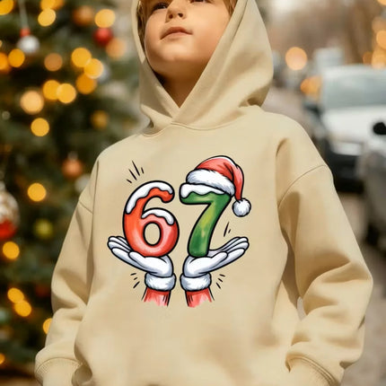 Funny Six Seven 6 7 Meme Hoodie for Kids Chaotic Humor Y2k Game Saying Tee Christmas Gift Boys Tops Fashion Children's Clothing