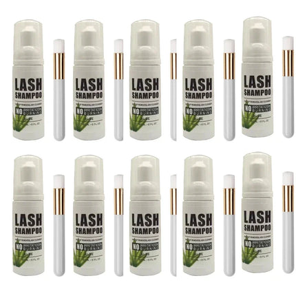 10Set 60 ml EyeLashes Shampoo Extensions Foam Kit EyeLashes Cleaning for Grafting Planting Makeup Remover Tools Dropshipping
