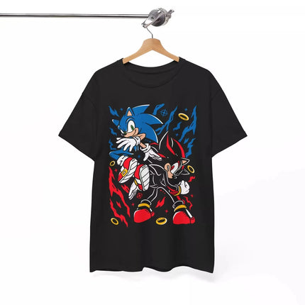 Sonic &Shadow Kids Graphic T-Shirt,Game Character Short Sleeve Cotton Tee for Boy Girl,Soft Breathable Top,Birthday/Holiday Gift