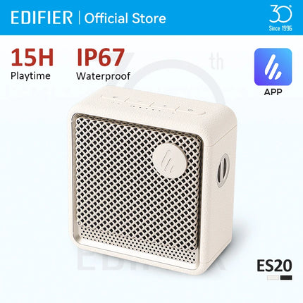 Edifier ES20 Portable Bluetooth Speaker Wireless Speaker IP67 Waterproof Light Effects Outdoor Speakers Deep Bass with Mic