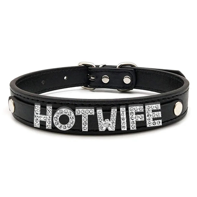 Punk Leather Collar DIY Custom Name Necklace Personalized Letter Angel Queen Choker for Women Men Sexy Cosplay Jewelry Gifts