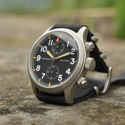 Baltany S5033 Chronograph Watch Man Pilot Watch Waterproof 100MM Sapphire Stainless Steel 39MM Quartz Military Watches For Man