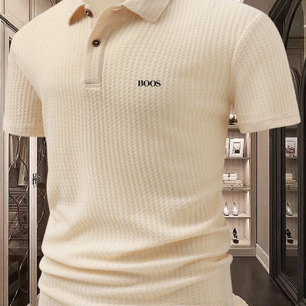 Short sleeved polo shirt men's spring and summer new T-shirt casual minimalist top