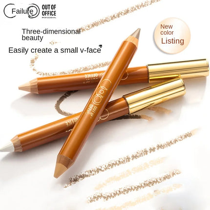 Ooo Double-Headed Shadow Contour Stick Pencil Highlight Contouring Grooming Long-Lasting Flawless Beauty Professional Cosmetics