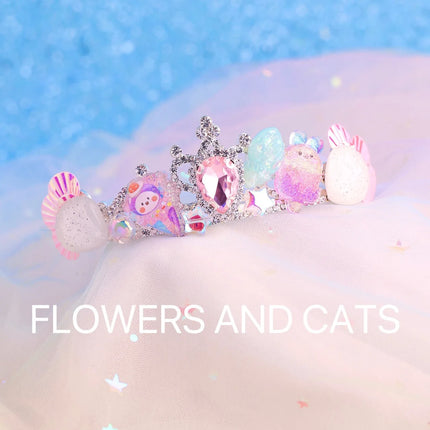 Mermaid Hairpin Crown Headband Children Birthday Gift Performance Princess Hair Accessories For Girls