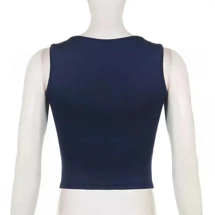 Folds Tanks for Women Solid Elegant Slim Sexy Harajuku Minimalist High Street Y2k Clothes Crop Tops Design