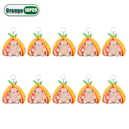 Funny Strawberry Carrot Rabbit Plush Toys Stuffed Into Fruit Transform Soft Animals Bunny Doll For Boys Girls Birthday Gift