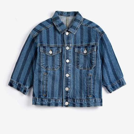 2026 New Spring Summer Children's Cartoon Printed Hoodies Sweatshirts Pants Korean Baby Boys Girls Denim Shirts Jeans Clothings