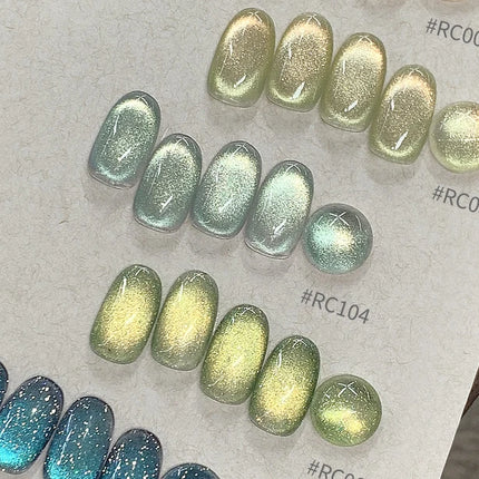 KASI Float Light Jump Gold Cat Eye Gel Nails Polish 15ml Magnetic Gel Flash Semi Permanent Soak Off Nail Gel For Nail Salon