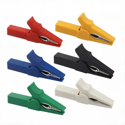 32A 55MM HV Alligator Clip for Banana Plug 4mm Multimeter Pen Cable Probes Crocodile Clip 6pcs Battery Test Clip