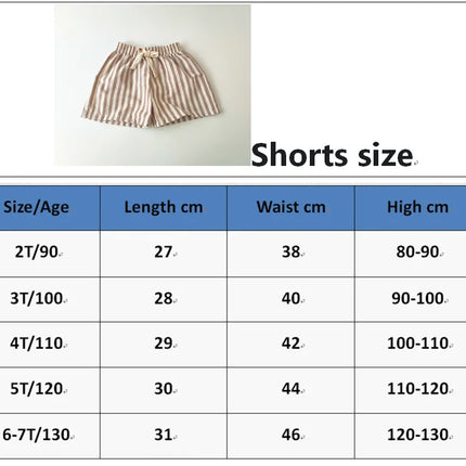 Retro Hemp Cotton Striped Boys' Pants with a Casual and High-end Design Elastic Waist Girls' Clothing Children's Pants