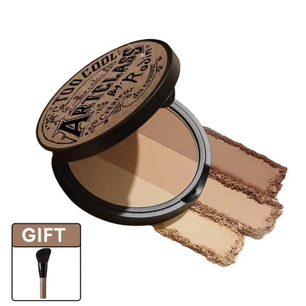 Korea toocoolforschool Three-color Contour Palette Natural Transitions No Color Difference Highlight Eye Shadow Hairline Powder