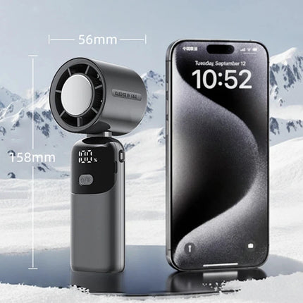 Lenovo Portable Handheld Cooling Fan 100-Speed Powerful Wind Ultra-Quiet Hanging Foldable 90° Adjustable for Office Outdoor