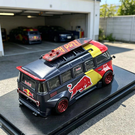 Liberty 1:64 Vw T1 Diecast Car Model Widebody Lowered Gulf Livery 2026 New Alloy Modified Van For Collectors Desktop Display Toy