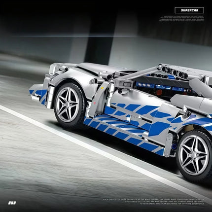 New technology racing car building blocks, creative MOC supercar building blocks, DIY model kit gifts for teenagers, boys, adult