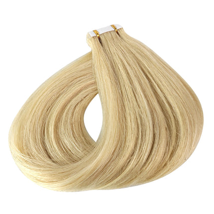 Straight Tape In Hair Extensions Skin Weft Tape In Hair Extensions 20Pcs 50G/Pack Adhesive Invisible 100% Real Human Hair Women