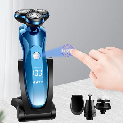 ZOZEN Electric Shaver Rotary Shaver Electric Razor Beard Trimmer Rechargeable Shaving Machine for Men Wet-Dry Use Waterproof