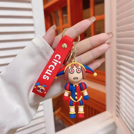 Magic Digital Circus Keychain Cross-Border Pamney Clown Rabbit Doll Doll Bag Car Keychain blocks  конструктор