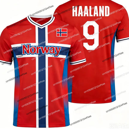 2026 Norway Style Men's Football Sports T-Shirt HAALAND Special Edition Football Jersey Outdoor Quick-Drying T-Shirt Casual Wear