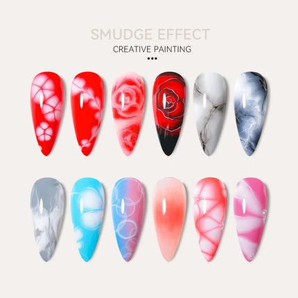 JTING 1pc Nail Polish Blooming Gel Top Coat Nails Clear Bloom Gel nail Polish Uv Semi-permanent varnish Gradient Effect Nail Gel