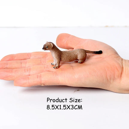 Realistic Forest Wild Animal Capybara Beaver Badger Wolverine Raccoon Meerkat Badger Model Figure Collector Toys for Kids