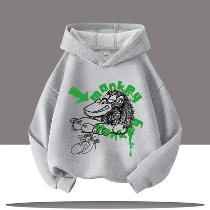 Autumn Winter Skateboard Cool Print Children's Hoodie Warm Pullover Girl Casual Top Kid Casual Clothes Boy Sportswear Sweatshirt