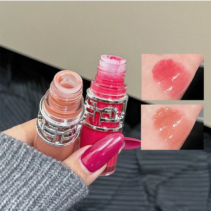 Flowing mirror lip gloss, waterproof and long-lasting luster, non stick to the cup, silky texture, natural makeup effect