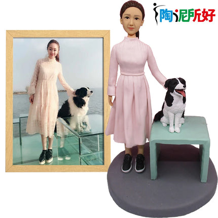 Custom Handmade Bobblehead Figure, Personalized Clay Doll on Photos,Real person figurine 3D Customization,Christmas Gift for Men