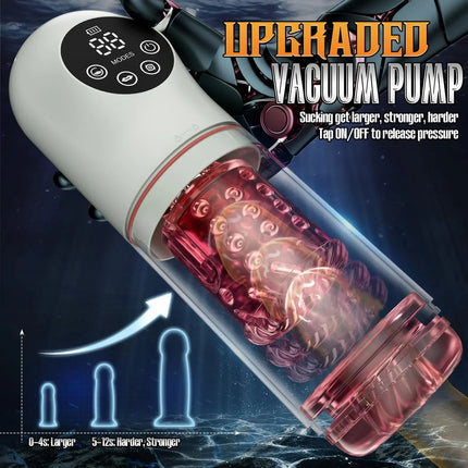 Automatic Rotating Sucking Male Masturbator Penis Pump Thrusting Licking Sex Machine Stroker Pocket Pussy Adult Sex Toys for Men